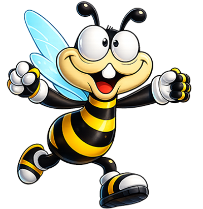 Buzzz, mascot of DVCGraphics.com